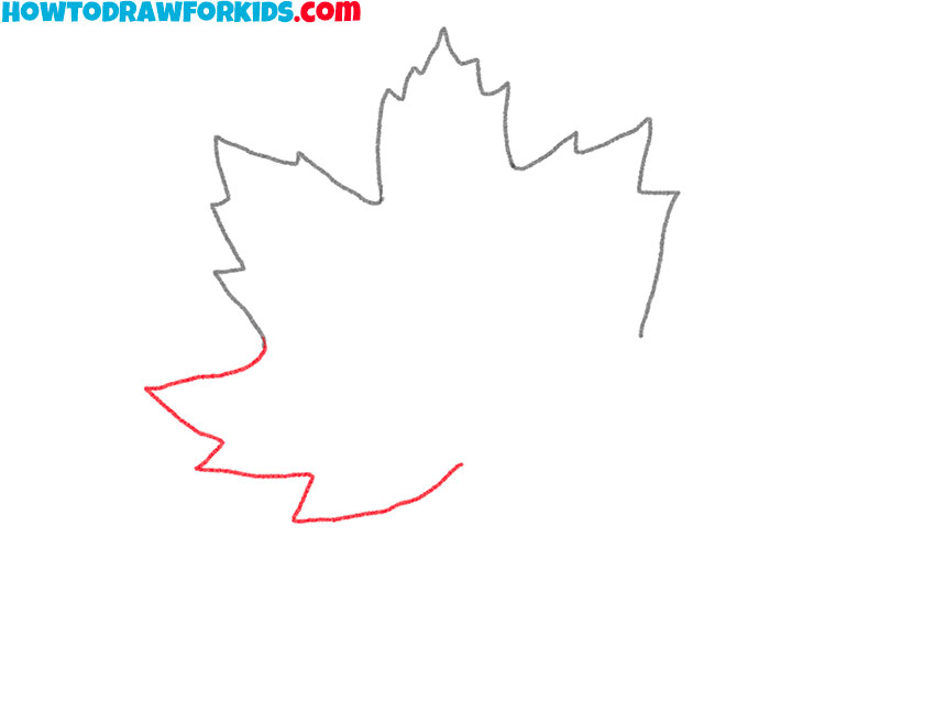 how to draw a maple leaf for kids