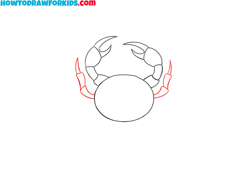 how to draw a simple crab