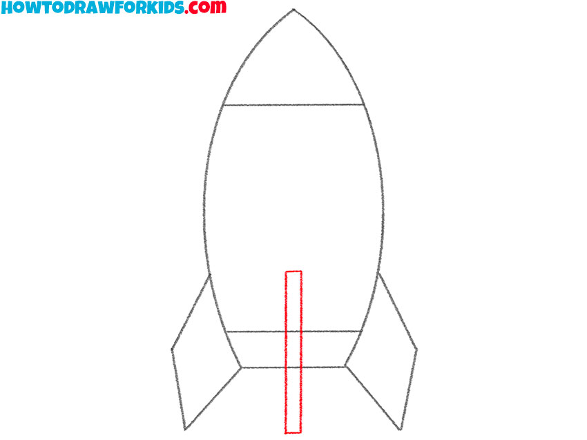 how to draw a simple rocket