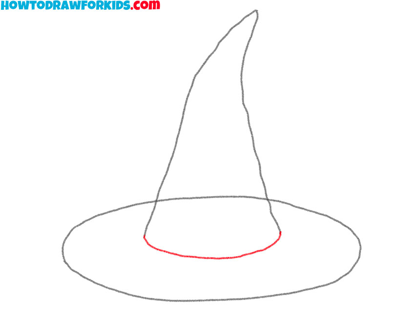 how to draw a witch hat for kindergarten