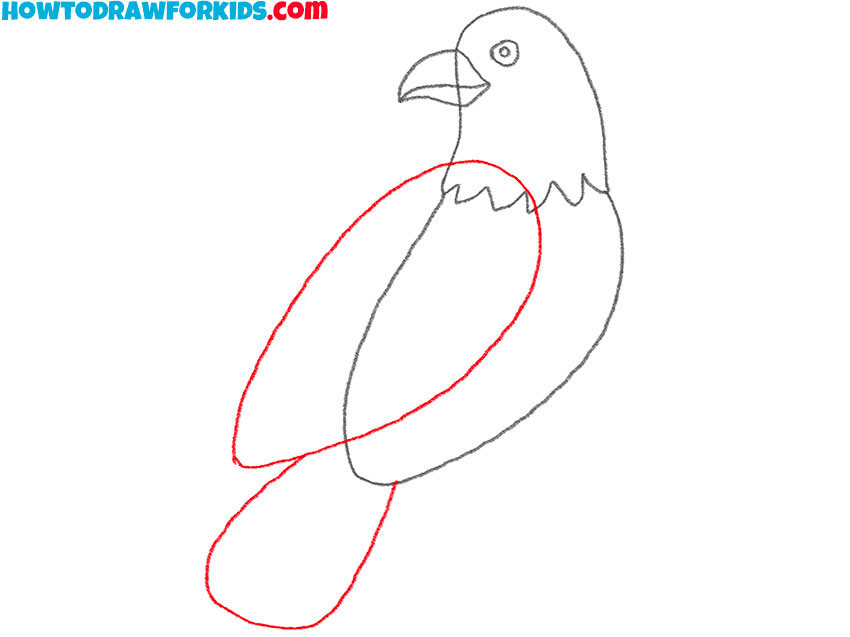 how to draw an eagle art simple
