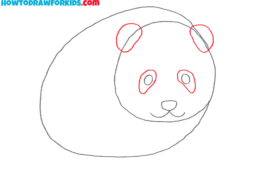 how to draw an easy panda bear