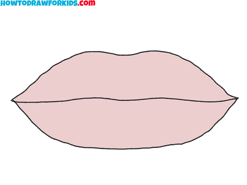 how to draw easy lips cute