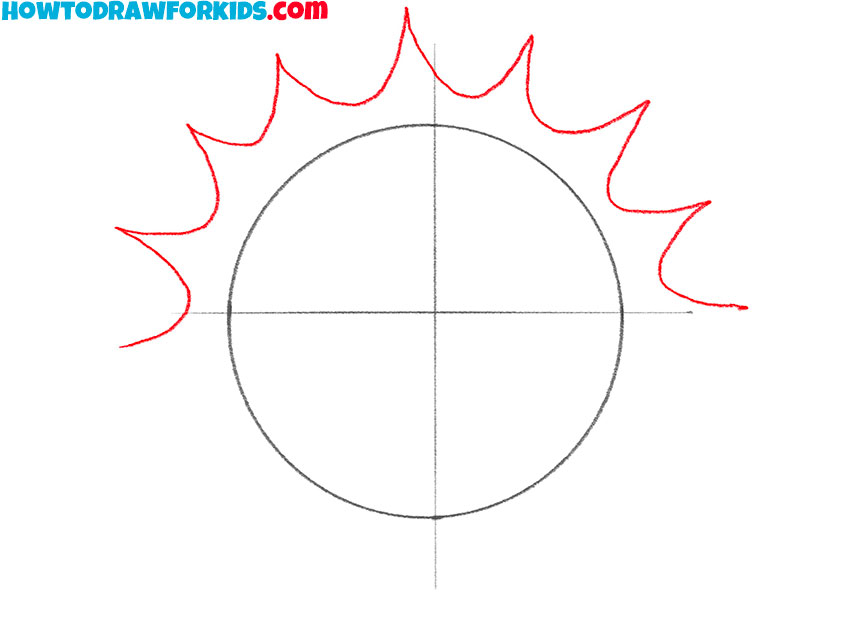 how to draw the sun for kindergarten