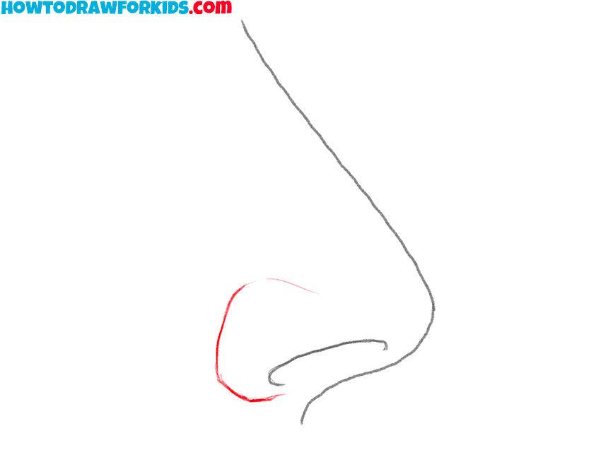simple nose drawing