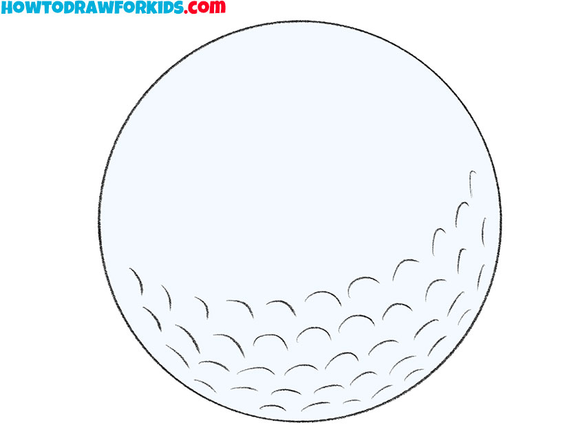 golf ball drawing tutorial