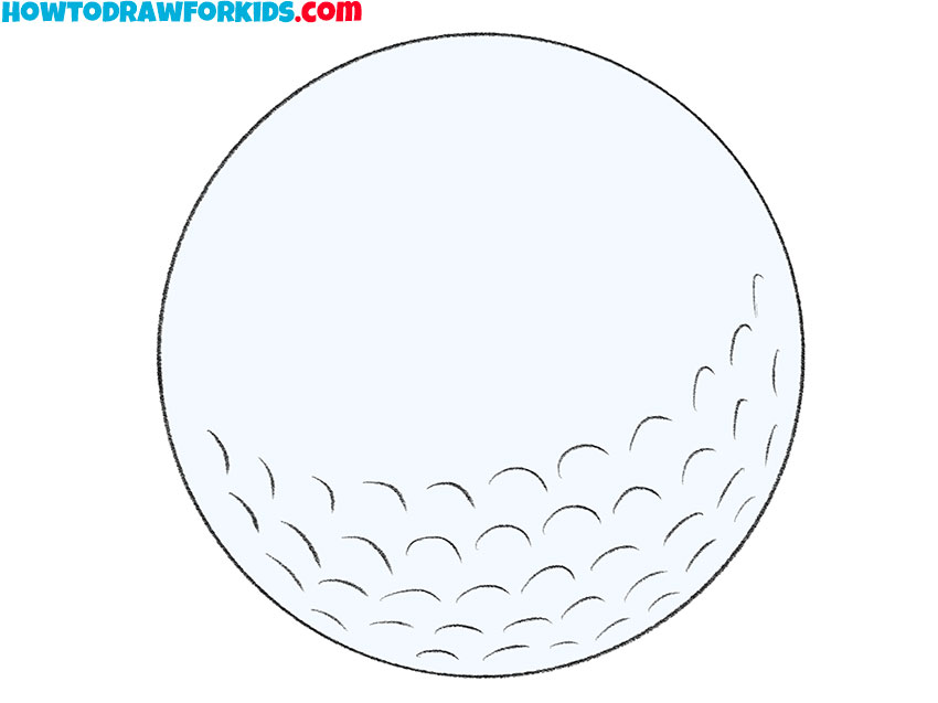 How to draw a golf club and ball 