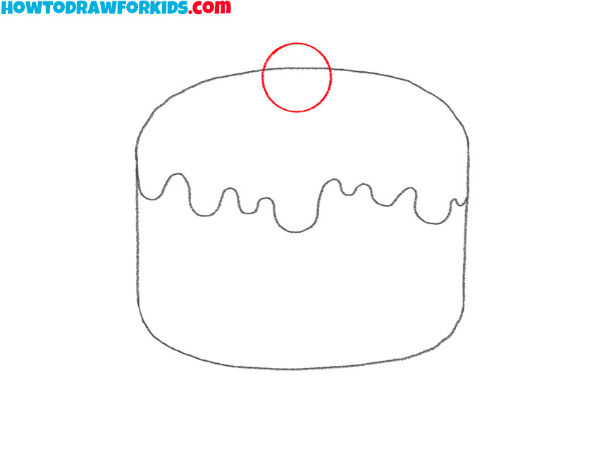 how to draw a cake for kids