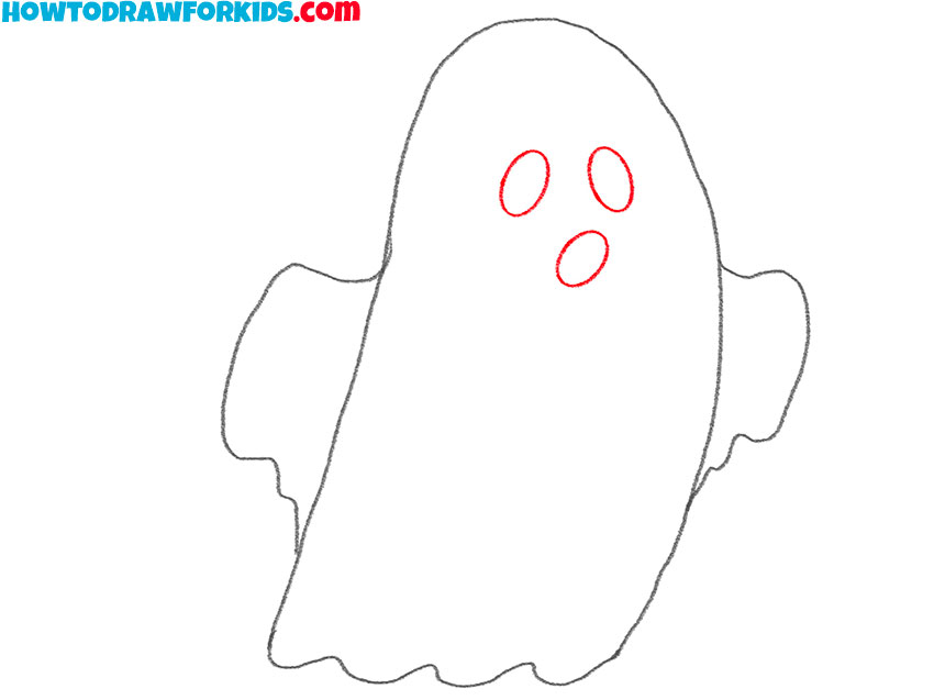 how to draw a cartoon ghost