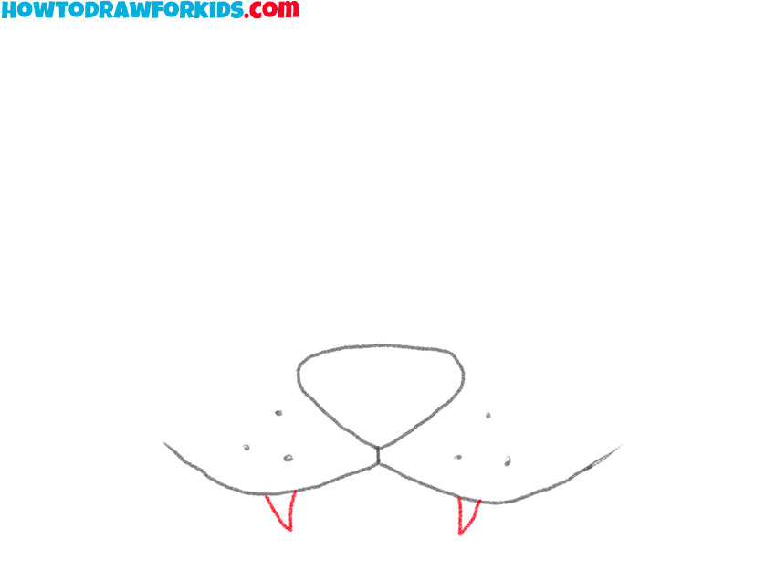how to draw a cat mouth easy cartoon