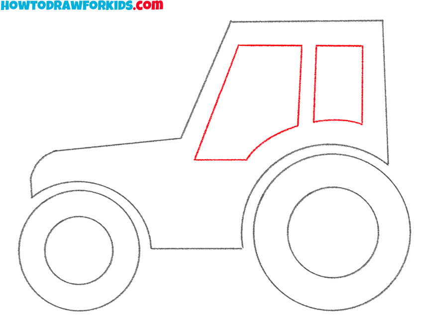 how to draw a cool tractor
