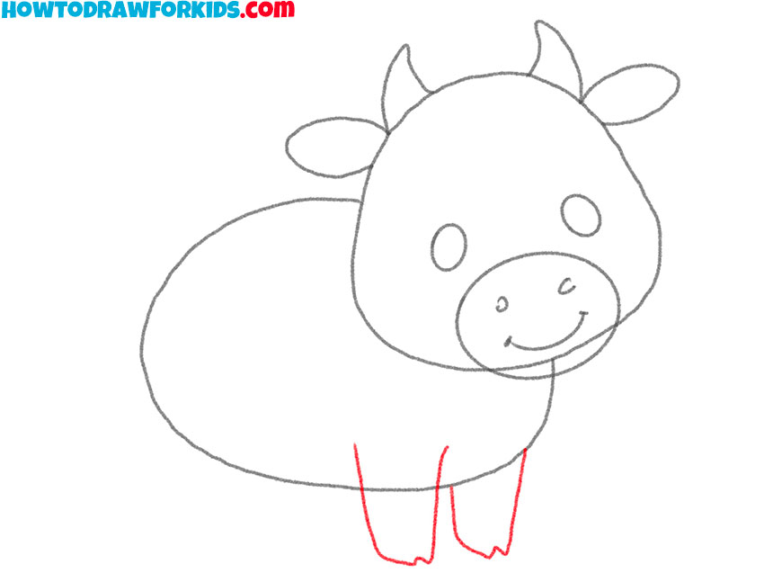 how to draw a cow cute and easy