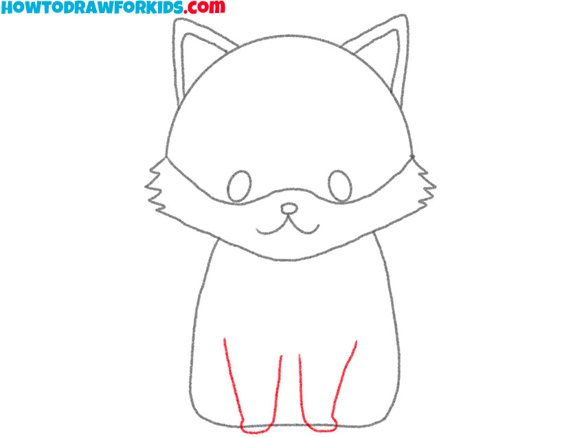 how to draw a cute baby fox