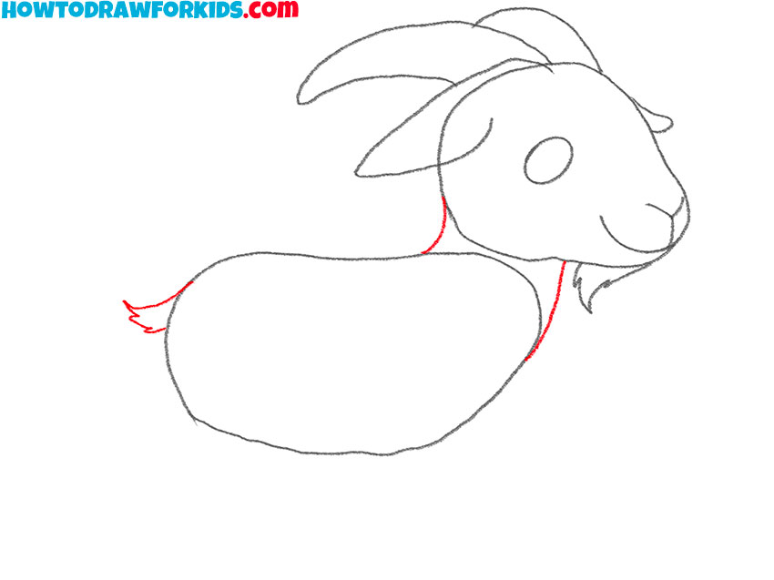 how to draw a cute goat easy