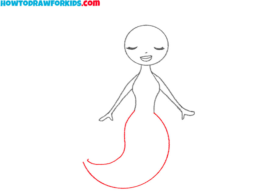 how to draw a mermaid cartoon