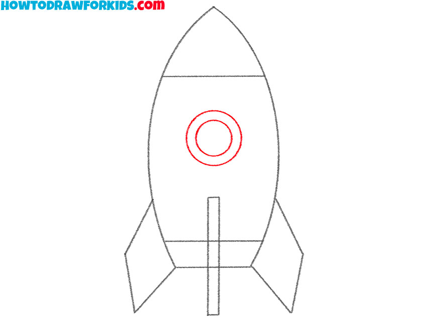 how to draw a rocket cartoon