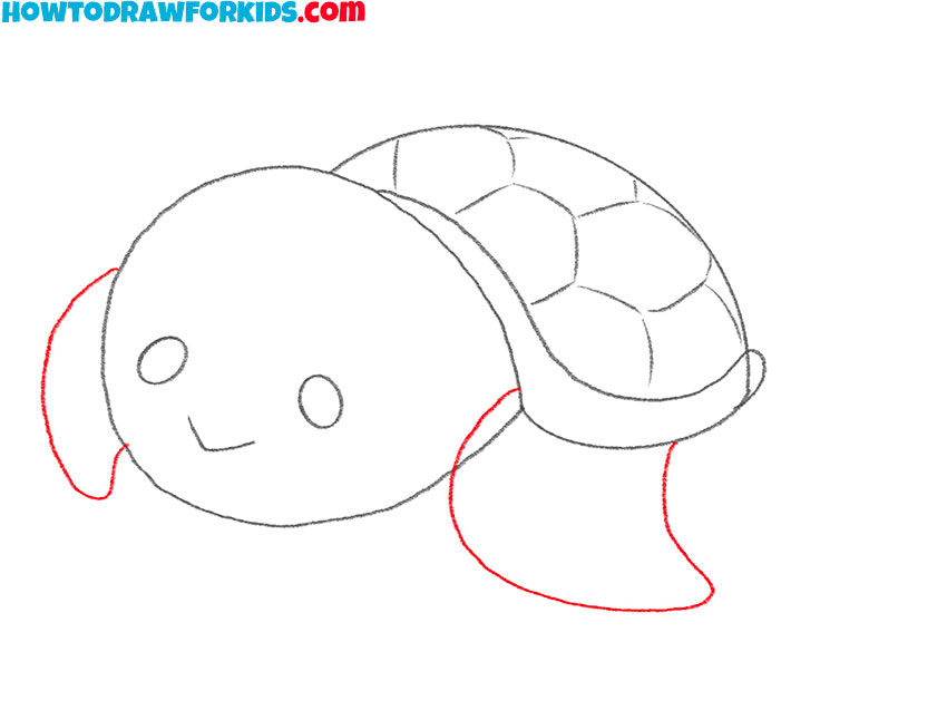 how to draw a sea turtle easy