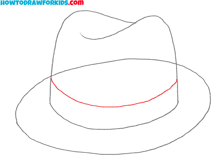 how to draw a simple hat