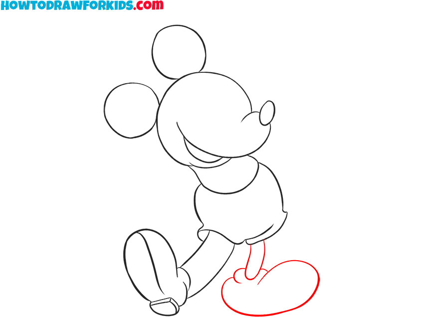 how to draw a simple mickey mouse