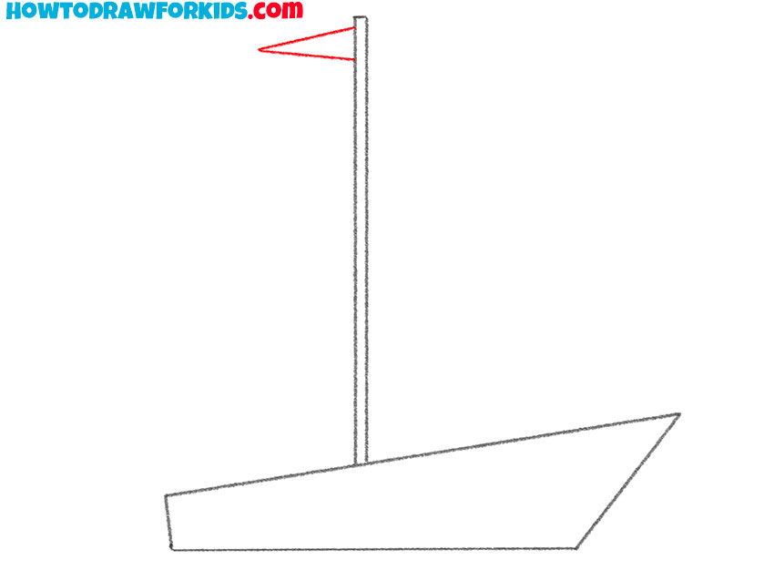 how to draw a simple sailboat