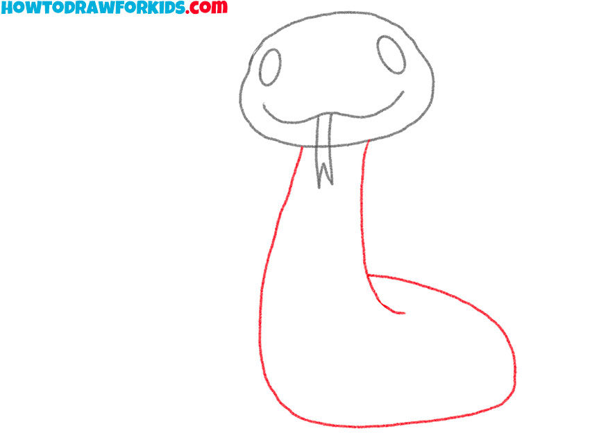 how to draw a snake cartoon