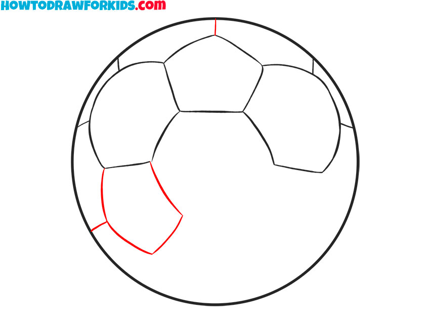 how to draw a soccer ball cartoon