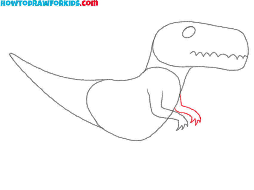 how to draw a velociraptor full body