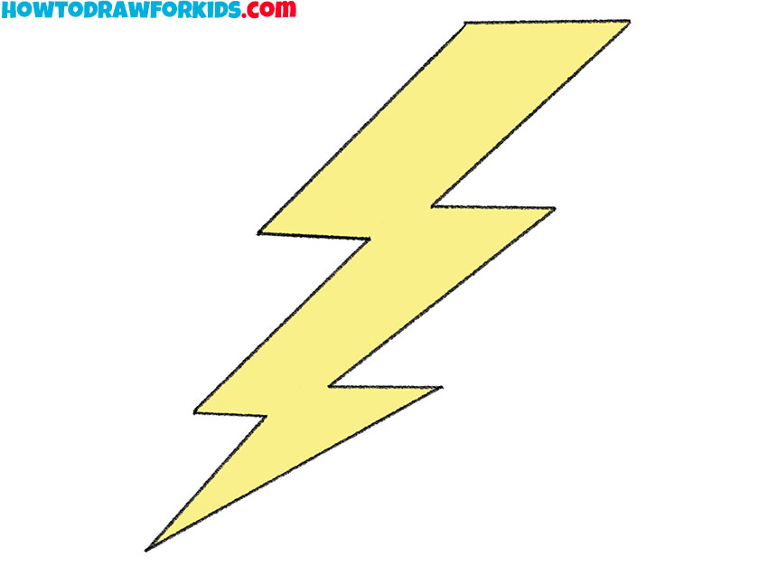 How to Draw a Lightning Bolt - Easy Drawing Tutorial For Kids