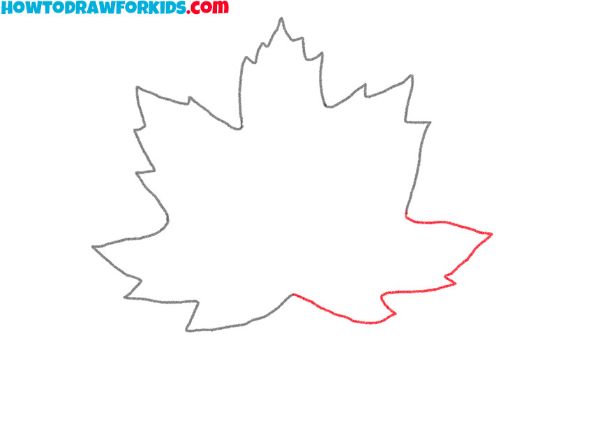 maple leaf drawing tutorial