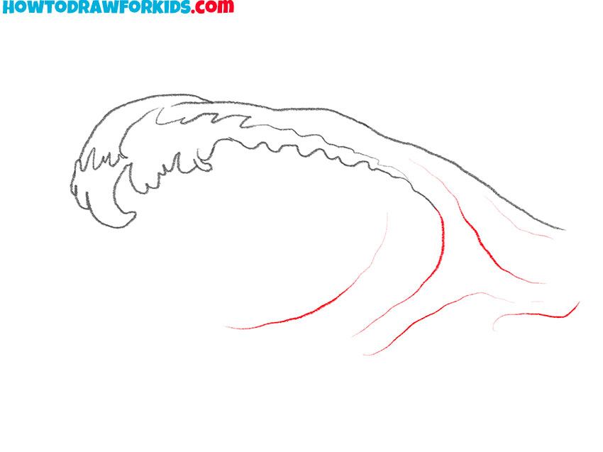 ocean wave drawing cartoon