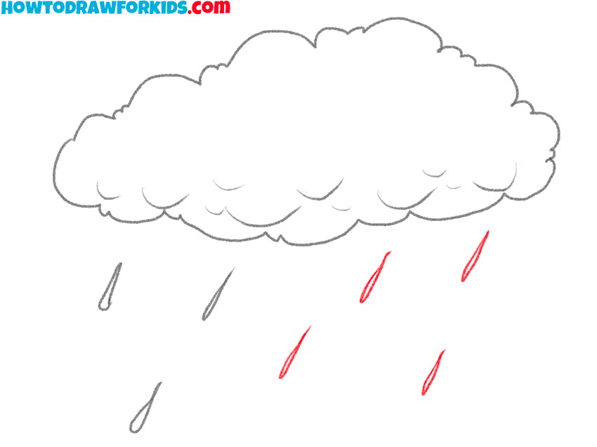 rain drops drawing guide