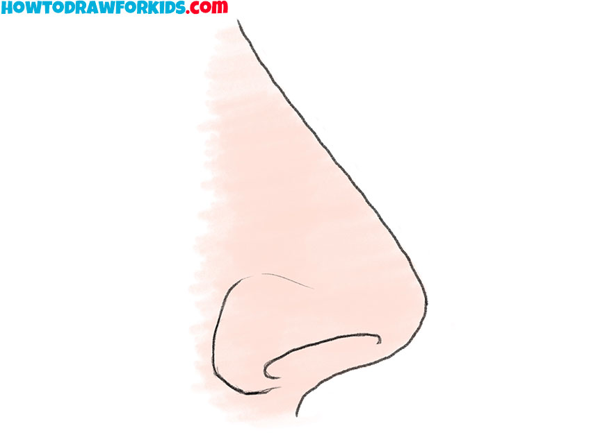 simple nose drawing guide