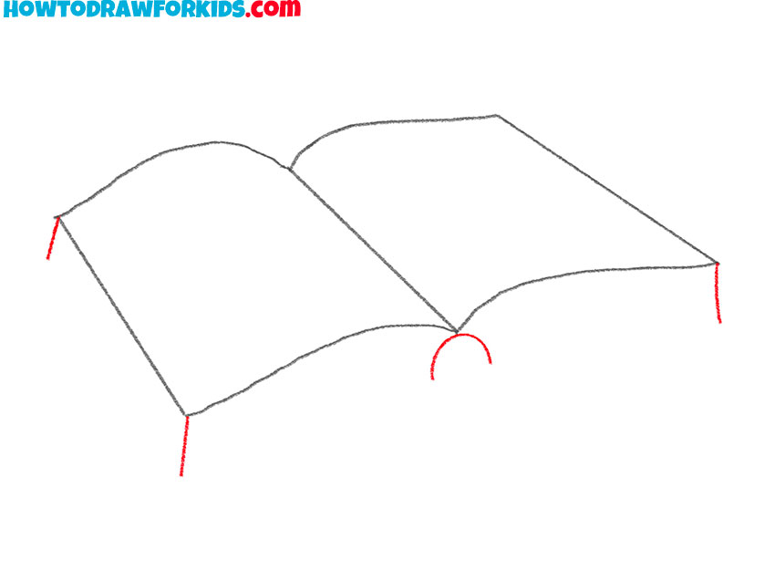 simple open book drawing for beginners