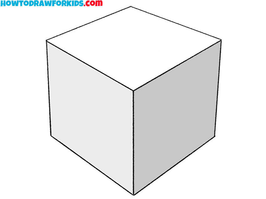 cube drawing lesson