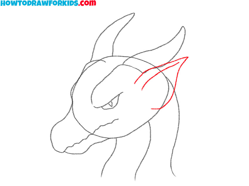 easy dragon face drawing tutorial