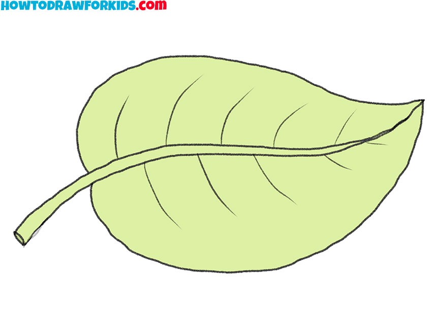 easy leaf drawing lesson