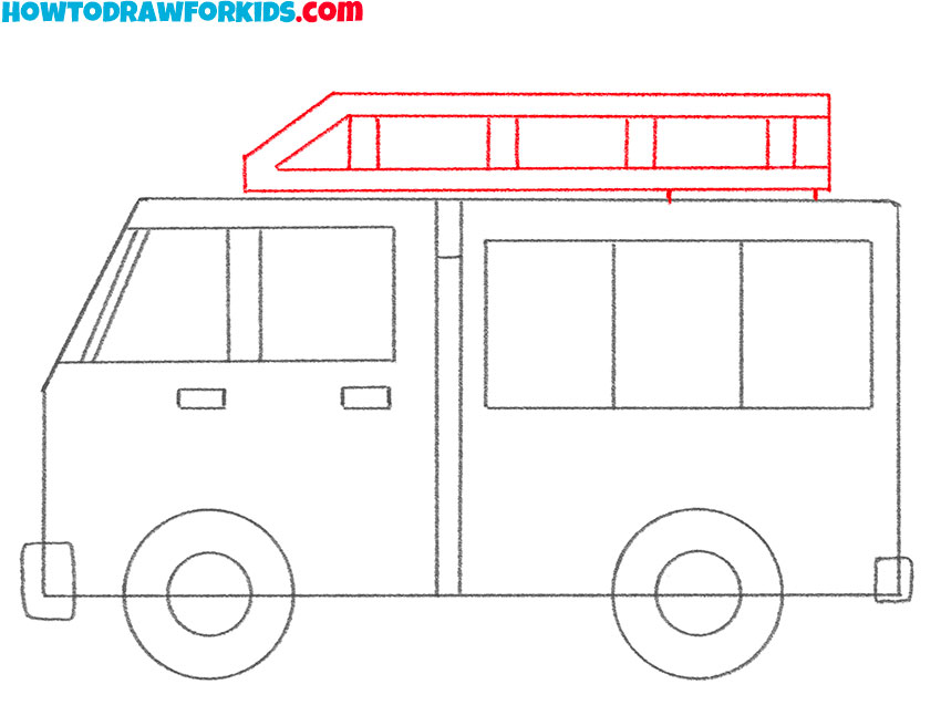fire truck drawing lesson