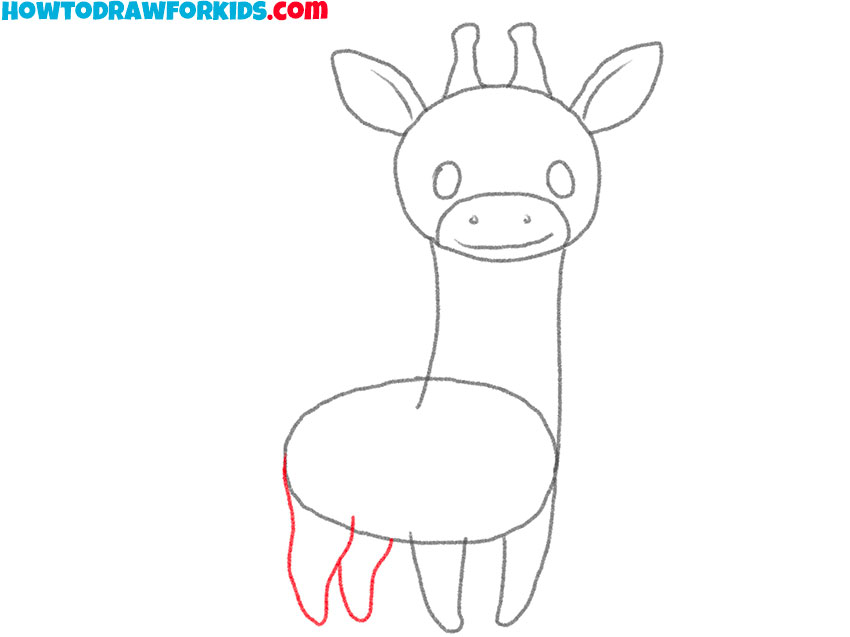 how to draw a baby giraffe easy