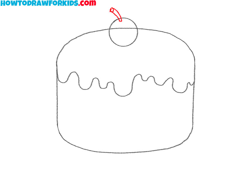how to draw a cake for kindergarten