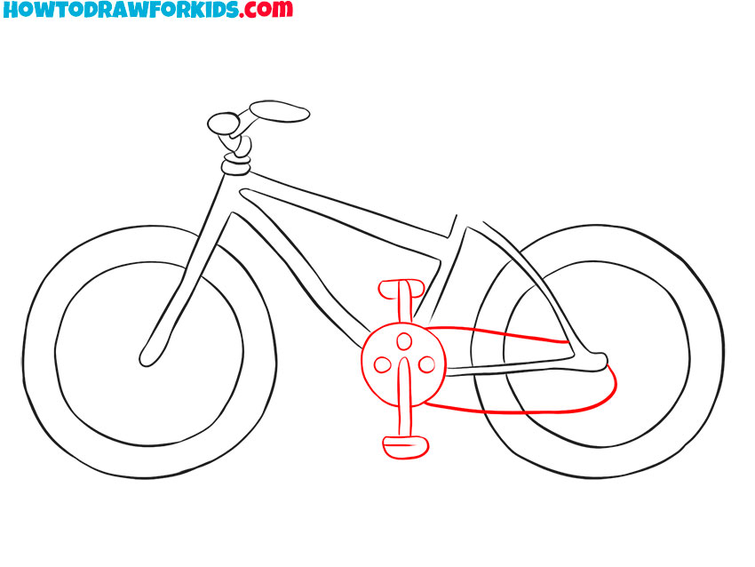 how to draw a cartoon bike easy