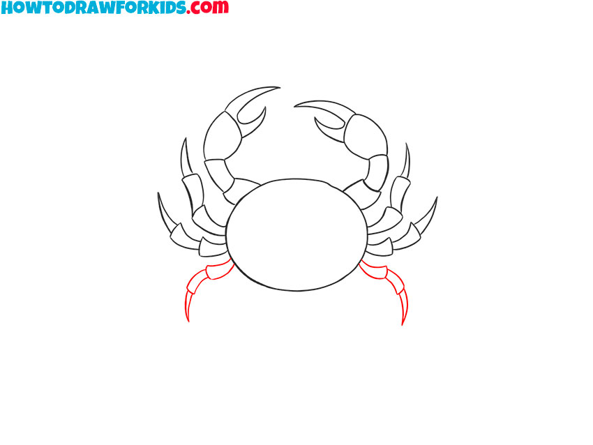 how to draw a cartoon crab easy