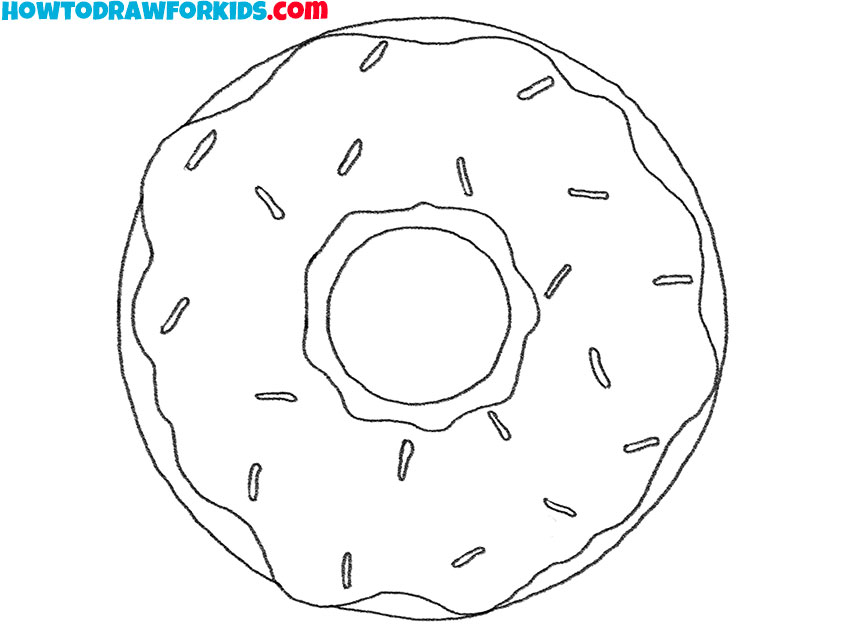 how to draw a cartoon donut