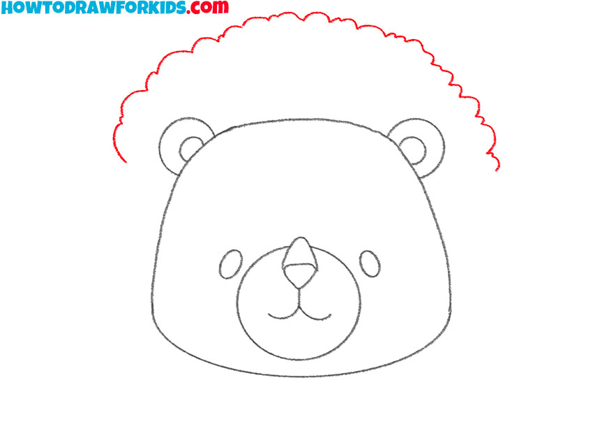 how to draw a cartoon lion face