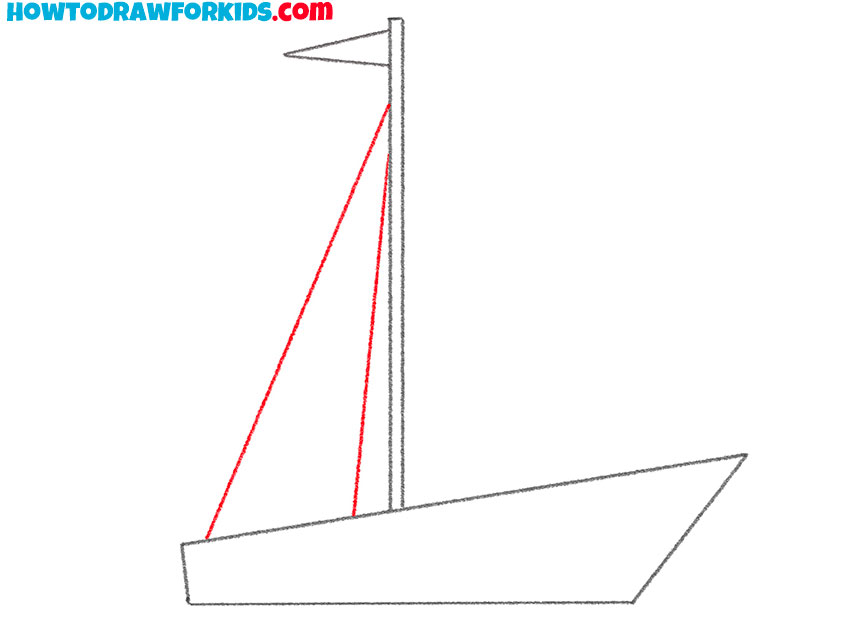 how to draw a cartoon sailboat
