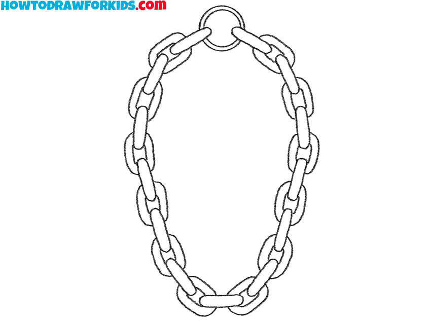 how to draw a chain for beginners