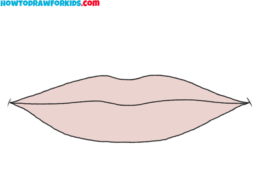 how to draw a closed mouth