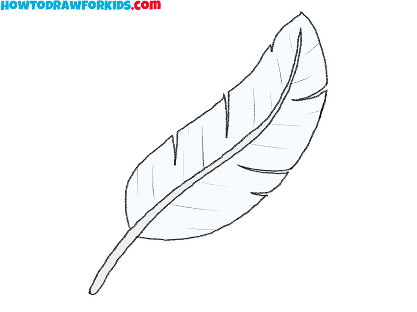 how to draw a cute feather