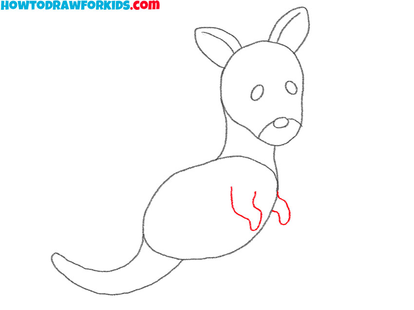 how to draw a cute kangaroo easy