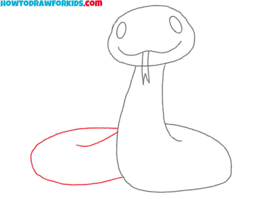 how to draw a cute snake