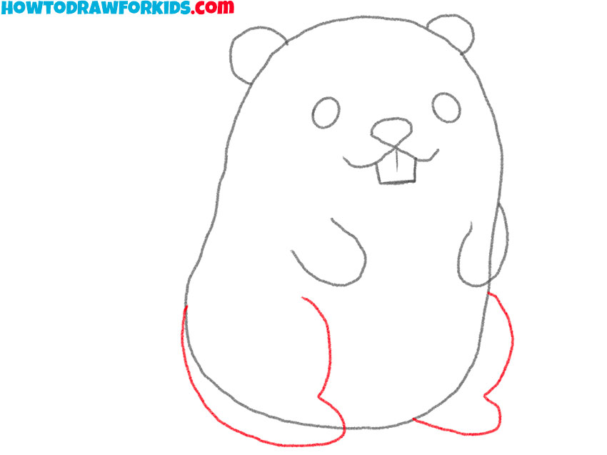 how to draw a simple beaver